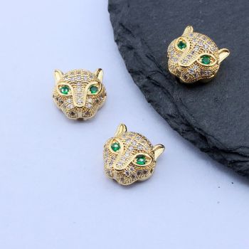 Perla Tigar+CZ Cirkoni 11x11 mm, 18k Pozlata...P-I012-18-RS-G