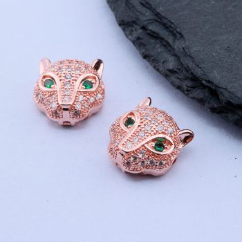 Perla Tigar+CZ Cirkoni 11x11 mm, Rose Gold...P-I012-18-RS