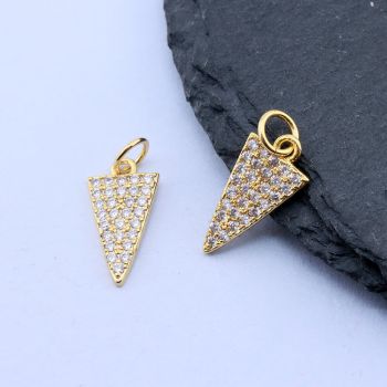 Privezak+CZ 15x8 mm,18k Pozlata...P-G090-07