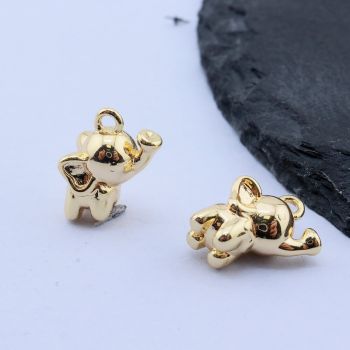 Privezak Slonče 10.5x8 mm,18k Pozlata...P-332125