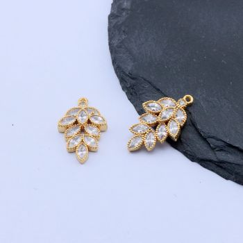 Privezak List 18x11 mm, 18k Pozlata...P-332122G