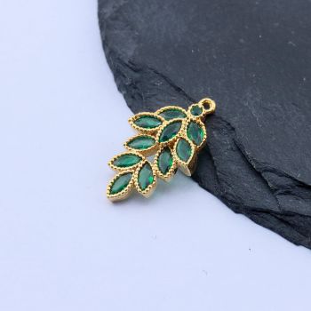 Privezak List 18x11 mm, 18k Pozlata...P-332122