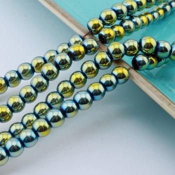 Metalik staklene perle 8 mm-metalik zelena...25SP39-5