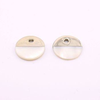 Privezak od Sedefa oko 16 mm, rupa : 2mm- boja zlata (  340012 )