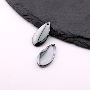 Hematit privezak suza 25x13 mm, rupa 1 mm  ( 23HEM47D )