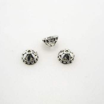 Ukrasna kapica za perle  8x5 mm, boja antik srebra   ( KAP125AS )