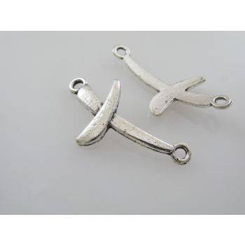 Konektor  krstic 33x18mm , boja antik srebra ( KON107 )