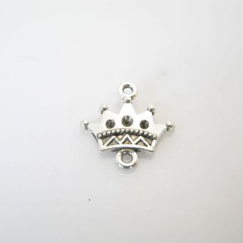 Konektor Kruna 15.5 x 15 mm, alke oko 2 mm- boja antik srebro  ( KON136 )