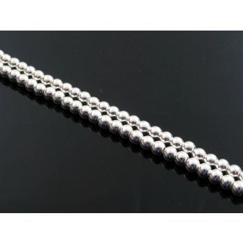 Hematit perle.Electroplate prevlaka, boja Srebra, Dimenzije 8mm; rupa: 1mm. Niz sadrži oko 48 perli (KP-HEM-22)