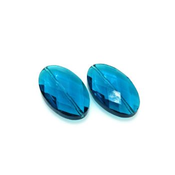 Staklena brušena perla 33x20x10mm KR4-9