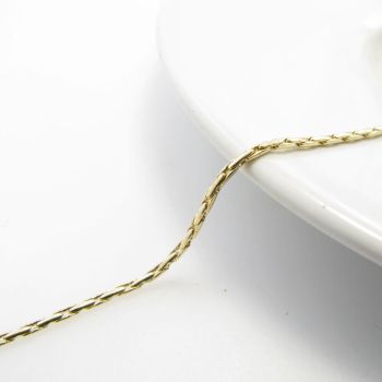Metalni mesing lanac- boja zlata  1.5 mm  ( L3-14Z)