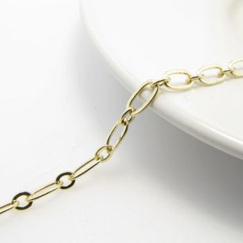 Metalni lanac- boja zlata 7x4mm, mala alka  4x3mm  ( L3-6Z)