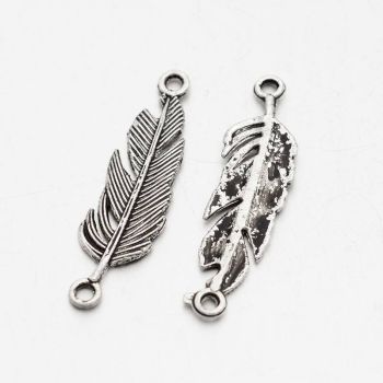 Metalni link pero 29x7mm- boja antik srebra (link pero)