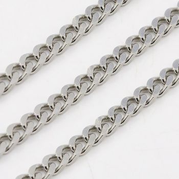 Komponente od 304 nerdjajućeg čelika - lanac boja inoxa 7 x 5 x 1,2 mm ( LSS14 )