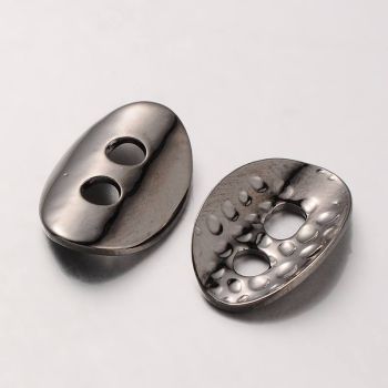 Metalno dugme za završetke 10x14mm, hematit crna (METdugmeH)