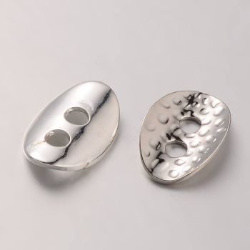 Metalno dugme za završetke 10x14mm, Boja srebra (METdugmeS)