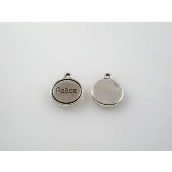 Metalni privezak 14mm-PEACE  ( MKOK-PRIV102AS)