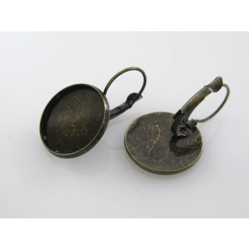 Osnova za Minđuše za punjenje 32x20mm, podloga 18x3 mm, boja antik bronza ( MKOK-UD102AM )