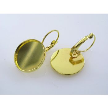 Osnova za Minđuše za punjenje 32x20mm, podloga 18x3 mm, boja zlata ( MKOK-UD102Z )