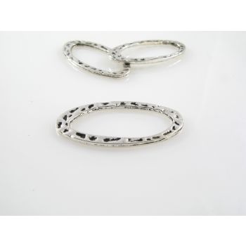 Ukrasna alka u boji Tibetanskog srebra- 40x20 mm x 1,5mm., otvor 30x12 mm (MKOK-UKA106)