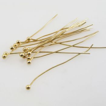 Iglice sa kuglicom od mesinga. Boja zlata. Dužina igle 35mm x 0,6 mm. ( MKOKI1Z)