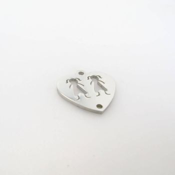Konektor  devojcice od  304 nerdjajućeg čelika- poliran 20 x 14.5mm  ( NČKON120 )