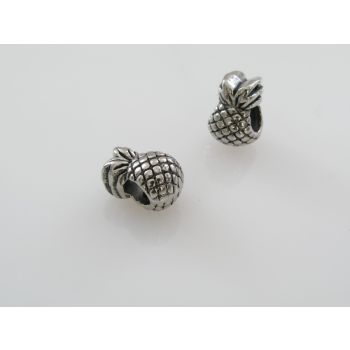 Metalna perla u Pandora stilu 11x9mm, rupa: 5mm, u boji antik srebra   ( PANR110S ) 