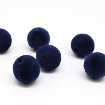 Plišane perle 10 mm,boja teget ( plis0510)