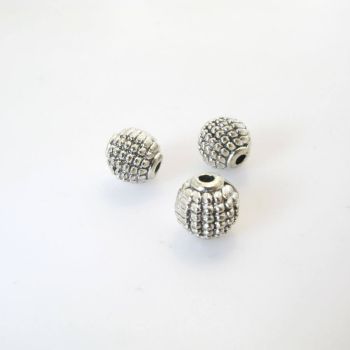 Metalna perla 8  mm, rupa oko 1.5 mm- boja antik srebro ( R156AN )