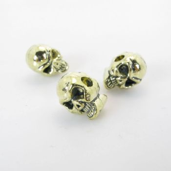 Metalna perla 13.5 x 9.5 x 9 mm, rupa oko 3 mm- boja antik mesing ( R160AM )