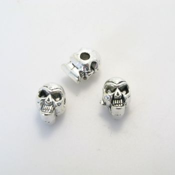 Metalna perla 13.5 x 9.5 x 9 mm, rupa oko 3 mm- boja antik srebra ( R160AS )