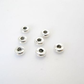 Metalna perla 6x 2mm, rupa oko 3mm- boja antik srebro ( R162AS )
