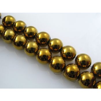 Metalik staklene perle 6 mm-metalik zlatna...25SP38-1