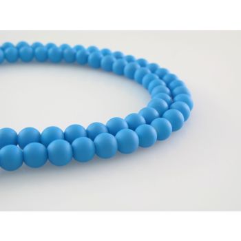 Staklene gumirane perle 8 mm, rupa oko 1mm. Niz sadrži oko 100 perli. SP-GUM119