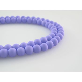 Staklene gumirane perle 8 mm, rupa oko 1mm. Niz sadrži oko 100 perli. SP-GUM123
