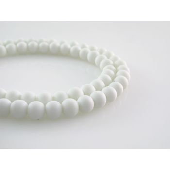 Staklene gumirane perle 8 mm, rupa oko 1mm. Niz sadrži oko 100 perli. SP-GUM137