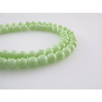 Bojene staklene perle  6 mm, rupa oko 1mm. Niz sadrži oko 135 perli. SP-PP102
