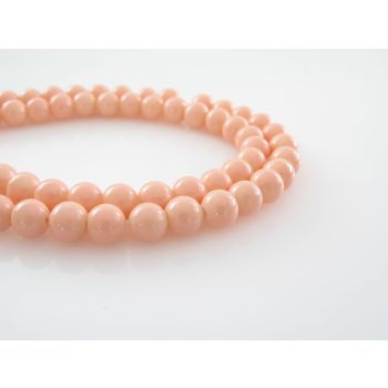 Bojene staklene perle  6 mm, rupa oko 1mm. Niz sadrži oko 135 perli. SP-PP106