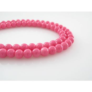 Bojene staklene perle  6 mm, rupa oko 1mm. Niz sadrži oko 135 perli. SP-PP108