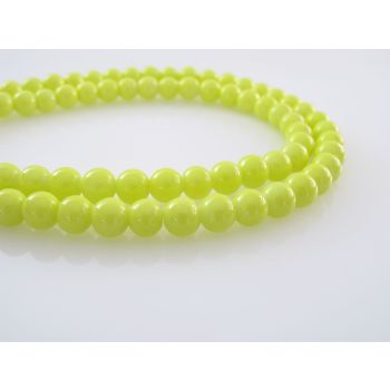 Bojene staklene perle  6 mm, rupa oko 1mm. Niz sadrži oko 135 perli. SP-PP114