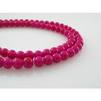 Bojene staklene perle  6 mm, rupa oko 1mm. Niz sadrži oko 135 perli. SP-PP129