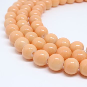 Bojene staklene perle  8 mm, rupa oko 1mm. Niz sadrži oko 100 perli. ( SP-PP145 )