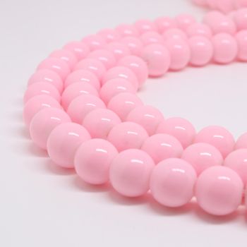 Bojene staklene perle  8 mm, rupa oko 1mm. Niz sadrži oko 100 perli. ( SP-PP152 )