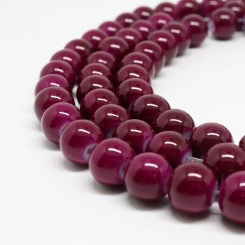 Bojene staklene perle  8 mm, rupa oko 1mm. Niz sadrži oko 100 perli. ( SP-PP156 )