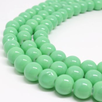 Bojene staklene perle  8 mm, rupa oko 1mm. Niz sadrži oko 100 perli. ( SP-PP158 )