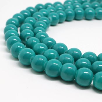 Bojene staklene perle  6 mm, rupa oko 1mm. Niz sadrži oko 135 perli. (  SP-PP159 )