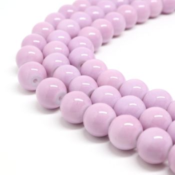 Bojene staklene perle  8 mm, rupa oko 1mm. Niz sadrži oko 100 perli. ( SP-PP174 )