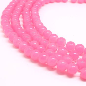 Bojene staklene perle  6 mm, rupa oko 1mm. Niz sadrži oko 135 perli. (  SP-PP189 )