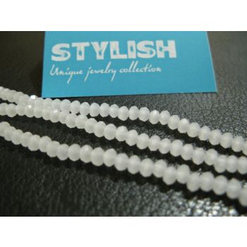 Brušeno staklo Rondele 6x4 mm ST004