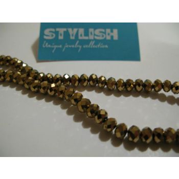 Brušeno staklo Rondele 8x6 mm ST008